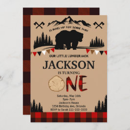 Convite para primeiro aniversario do Boys Lumberja