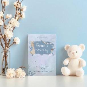 Convite para primeiro aniversario do Coelho Peter