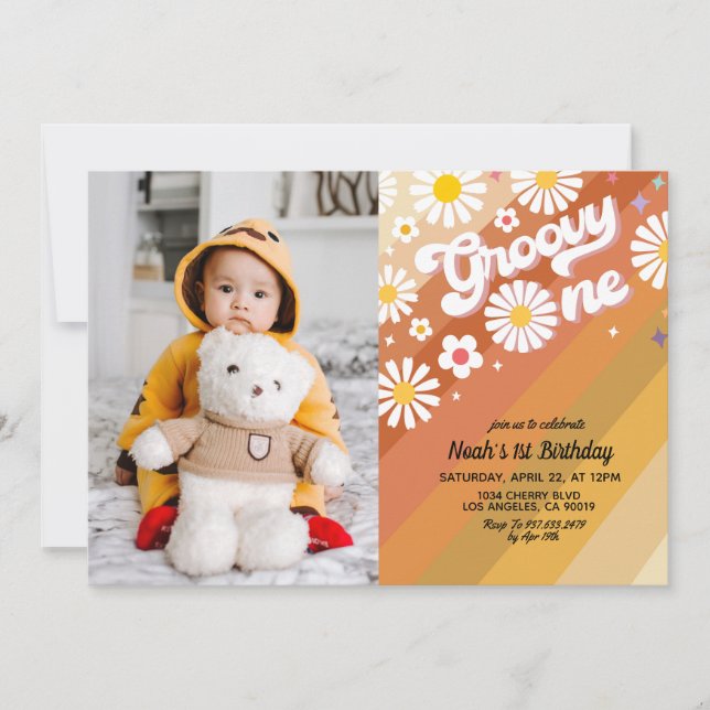 Convite para primeiro aniversario do Groovy One Po (Frente)