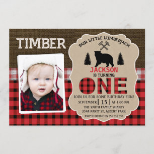 Convite para primeiro aniversario do Lumberjack Bu