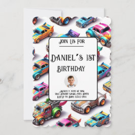 Convite para primeiro aniversario do Tema do Carro