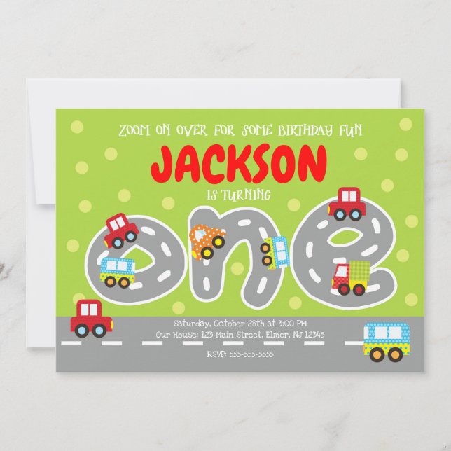 Convite para Primeiro Aniversário do Transporte (Frente)