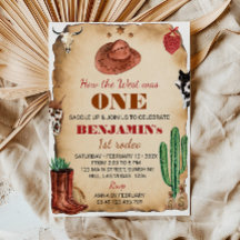 Convite para primeiro aniversario do West First Ro