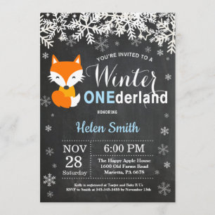 Convite para primeiro aniversario do Winter Oneder