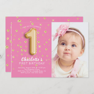 Convite para primeiro aniversario Fotográfico de F