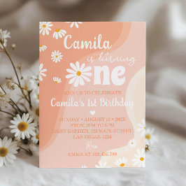 Convite para primeiro aniversario Groovy Boho Dais