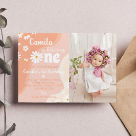 Convite para primeiro aniversario Groovy Boho Dais