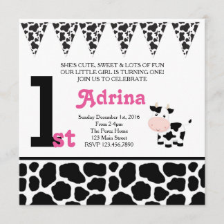 Convite para primeiro aniversario Moo-veloz