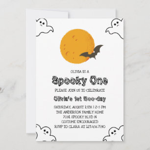 Convite para primeiro aniversario Spooky One Hallo