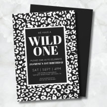 Convite para primeiro aniversario Wild One Safari
