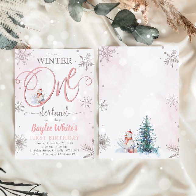 Convite para primeiro aniversario Winter ONEderlan (Criador carregado)