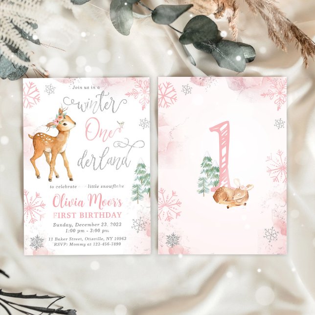 Convite para primeiro aniversario Winter ONEderlan (Criador carregado)