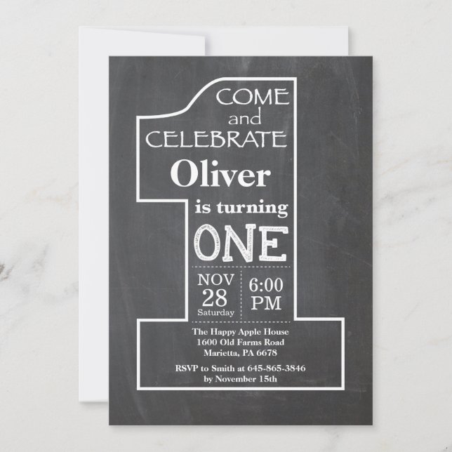 Convite para primeiros aniversarios (Frente)