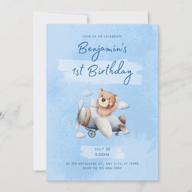 Convite para primeiros aniversarios (Frente)