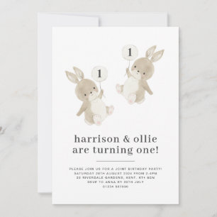 Convite para primeiros aniversarios Conjuntos Bunn