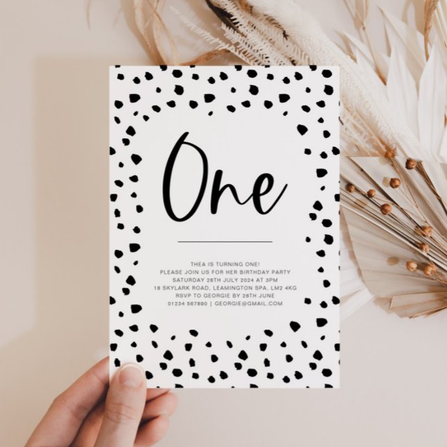 Convite para primeiros aniversarios Dalmáticos (Criador carregado)