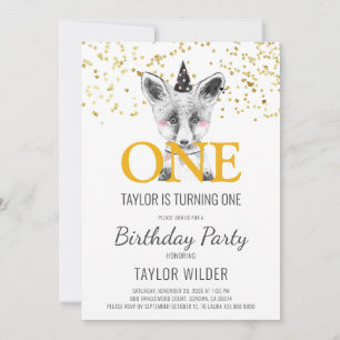 Convite para primeiros aniversarios de Aquarela da