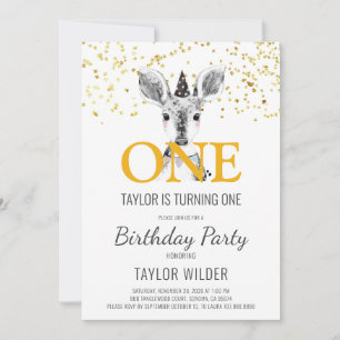 Convite Para primeiros aniversarios De Aquarelas D