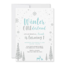 Convite para primeiros aniversarios de Winter Oned