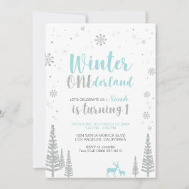 Convite para primeiros aniversarios de Winter Oned