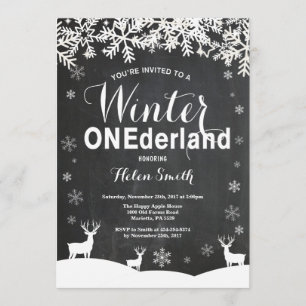 Convite para primeiros aniversarios de Winter Oned