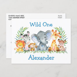 Convite para primeiros aniversarios Selvagens de A