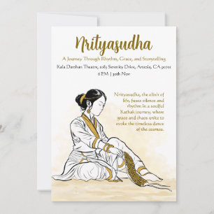Convite para Programa de Dança Kathak Minimalista