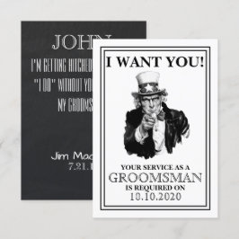 Convite para Proposta de padrinho de casamento ou 