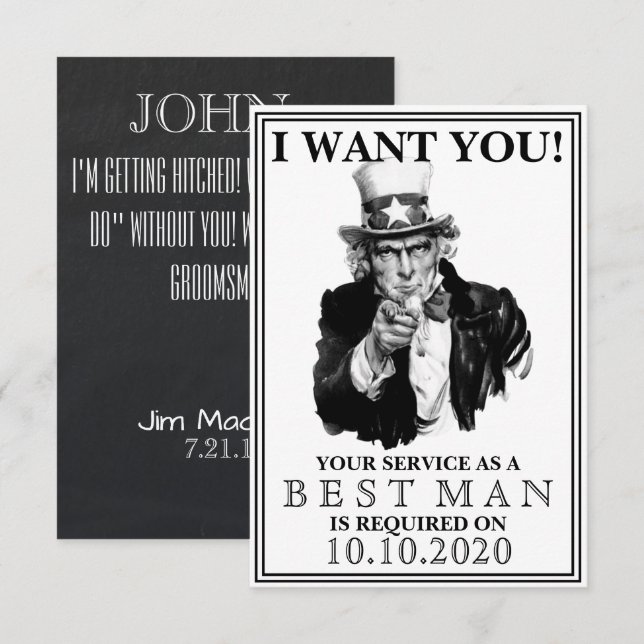 Convite para Proposta de padrinho de casamento ou  (Frente/Verso)