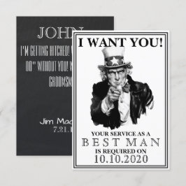 Convite para Proposta de padrinho de casamento ou 