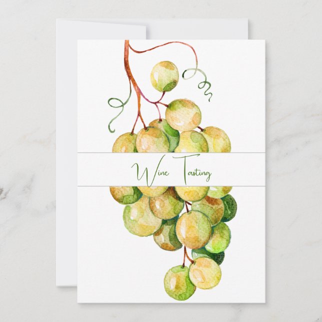Convite para Prova de Vinho de Uvas Verdes Clássic (Frente)