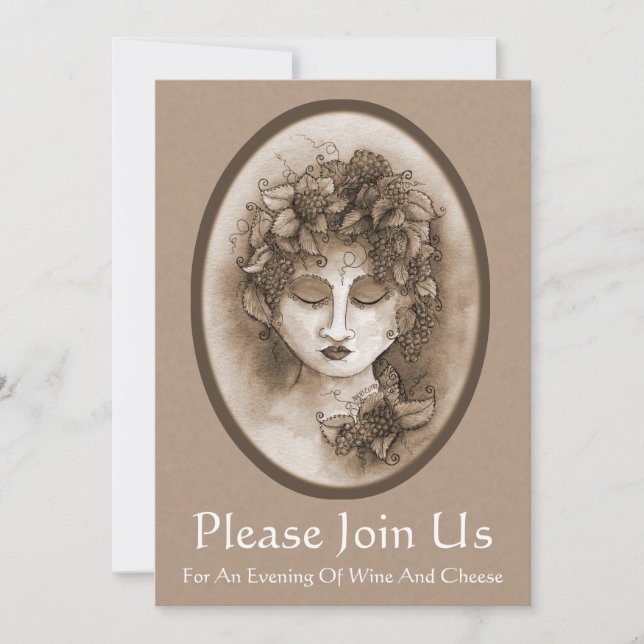 Convite Para Provandos De Vinho (Frente)