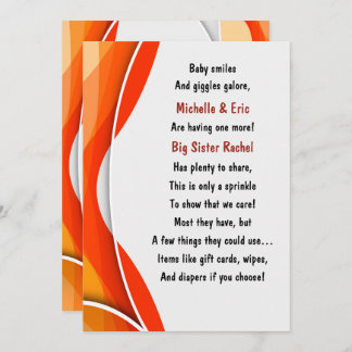 Convite para pulverização de bebês