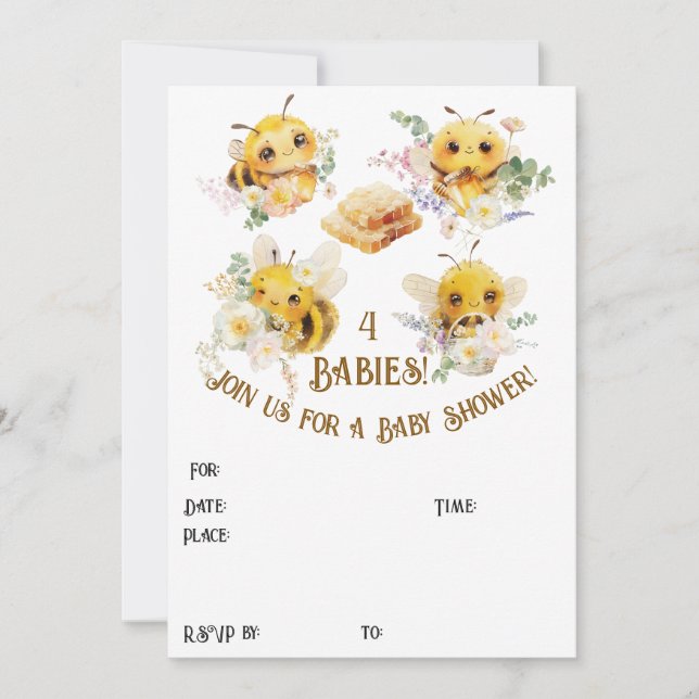 Convite para Quatro Abelhas (Frente)