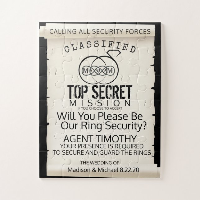 Convite para Quebra-cabeça do Bearer do Anel (Vertical)