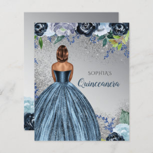 Convite para Quinceañera, Coletor Azul de Orçament