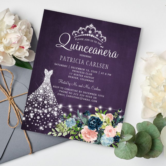 Convite para quinceanera de orçamento de fantasia (Criador carregado)