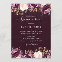 Convite Para Quinceanera De Sangue Puro De Aquarel