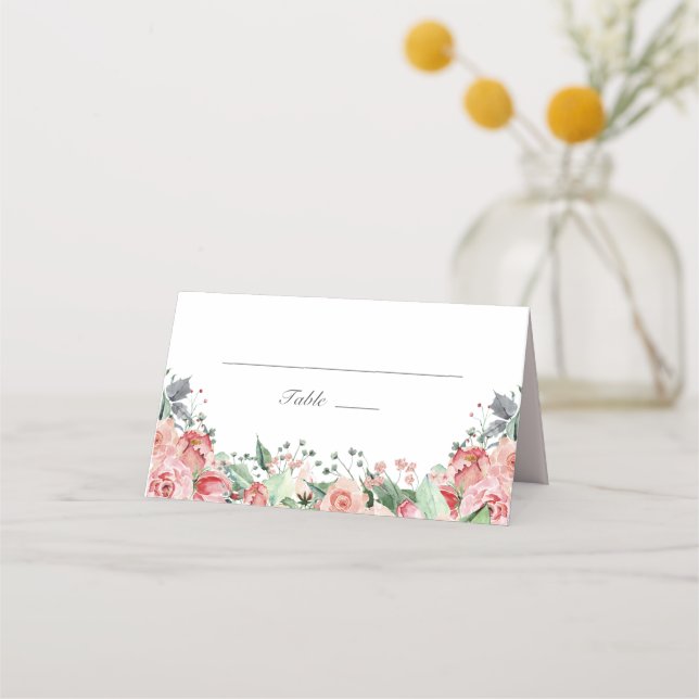 Convite para Quinceañera Floral Rosa Elegante (Frente)