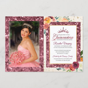 Convite para Quinceanera, Sequência Floral de Outo