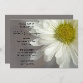 Convite para Quinceanera, suave maria branca