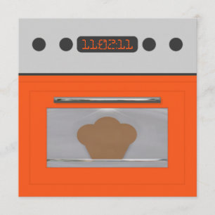 Convite para Receita de Bebê (laranja três)