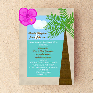 Convite para Recepção Após Casamento -- Tropical