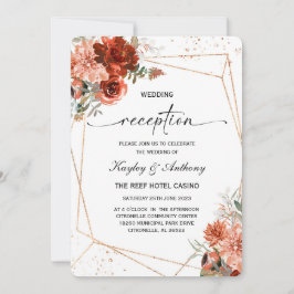 Convite para Recepção Boho Terracotta