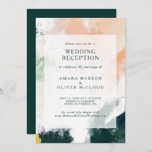 Convite para Recepção de casamento Colorida