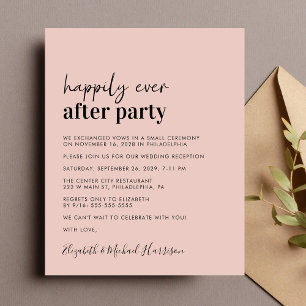 Convite para Recepção de casamento de Blush de Fot