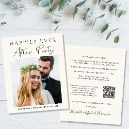 Convite para Recepção de casamento de Código QR de