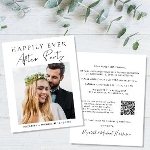 Convite para Recepção de casamento de Código QR de