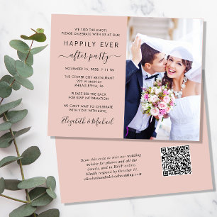 Convite para Recepção de casamento de Código QR de