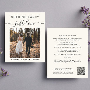 Convite para Recepção de casamento de Código QR de